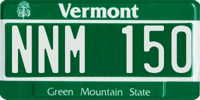 VT license plate NNM150