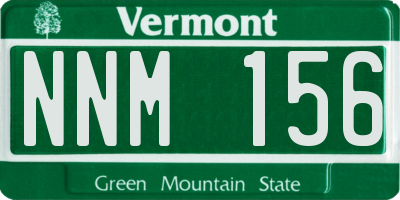 VT license plate NNM156