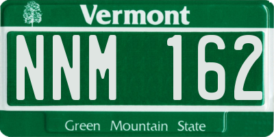 VT license plate NNM162