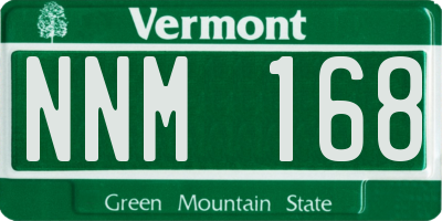 VT license plate NNM168