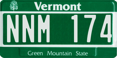 VT license plate NNM174