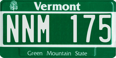 VT license plate NNM175