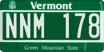 VT license plate NNM178