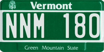 VT license plate NNM180