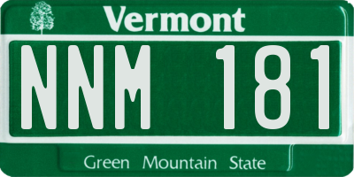 VT license plate NNM181