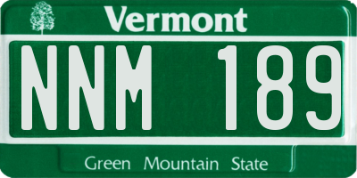 VT license plate NNM189