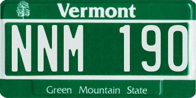VT license plate NNM190