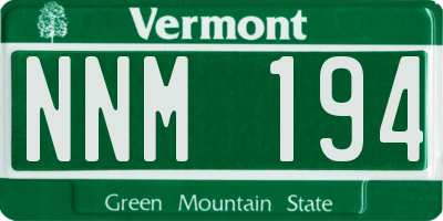 VT license plate NNM194