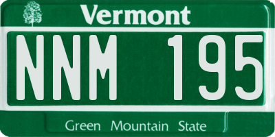 VT license plate NNM195