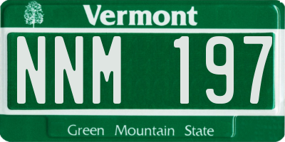 VT license plate NNM197