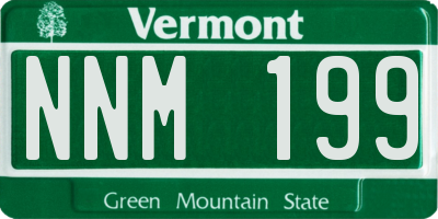 VT license plate NNM199