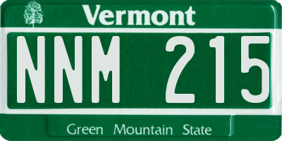 VT license plate NNM215