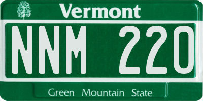VT license plate NNM220