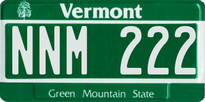 VT license plate NNM222