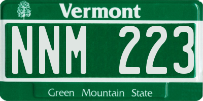 VT license plate NNM223
