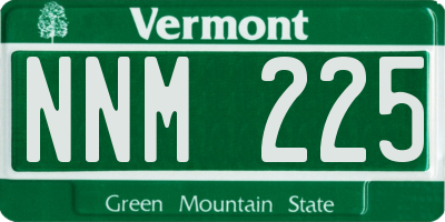 VT license plate NNM225