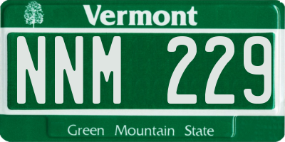 VT license plate NNM229