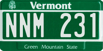 VT license plate NNM231