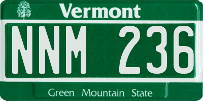 VT license plate NNM236