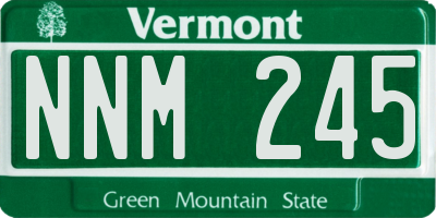 VT license plate NNM245