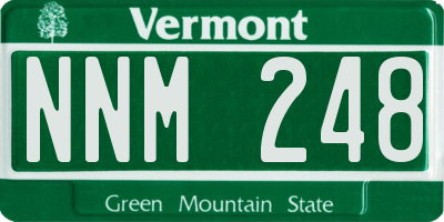 VT license plate NNM248
