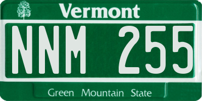 VT license plate NNM255