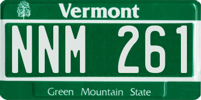 VT license plate NNM261