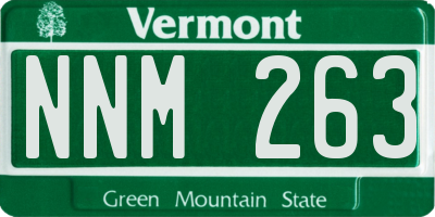 VT license plate NNM263