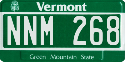 VT license plate NNM268