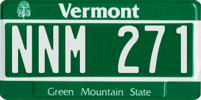 VT license plate NNM271