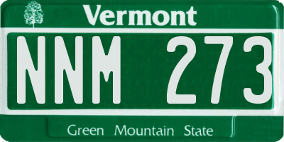 VT license plate NNM273