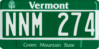 VT license plate NNM274