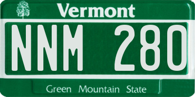 VT license plate NNM280