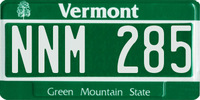 VT license plate NNM285