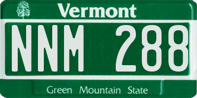 VT license plate NNM288