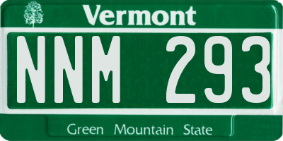VT license plate NNM293