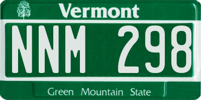 VT license plate NNM298