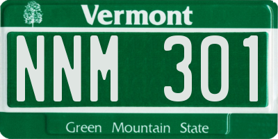 VT license plate NNM301