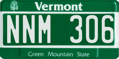 VT license plate NNM306