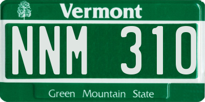 VT license plate NNM310