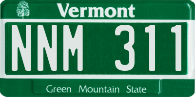 VT license plate NNM311