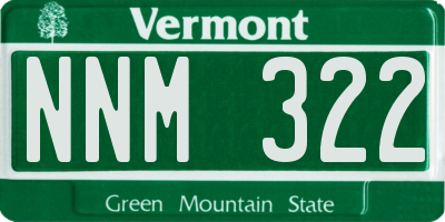 VT license plate NNM322