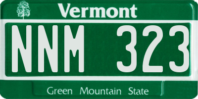 VT license plate NNM323