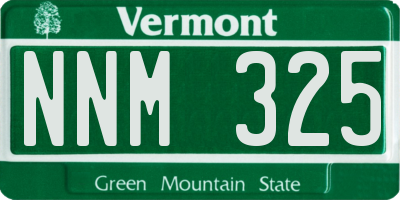 VT license plate NNM325