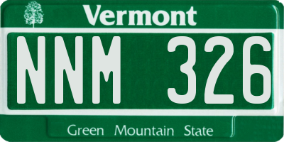 VT license plate NNM326