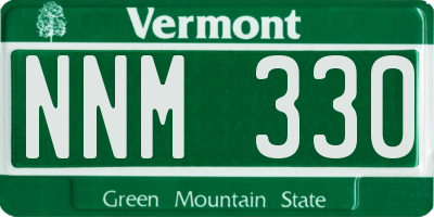 VT license plate NNM330