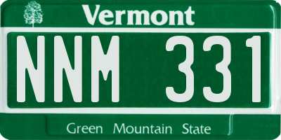 VT license plate NNM331