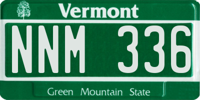 VT license plate NNM336