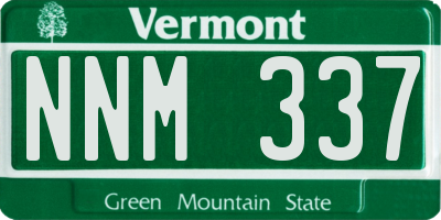 VT license plate NNM337