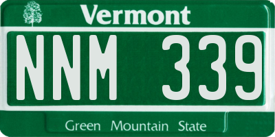 VT license plate NNM339